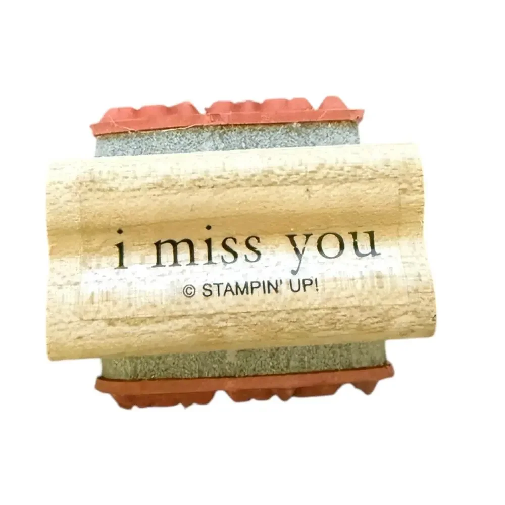 Stampin Up I Love You I Miss You Double Sided Stamp Rubber Stamp